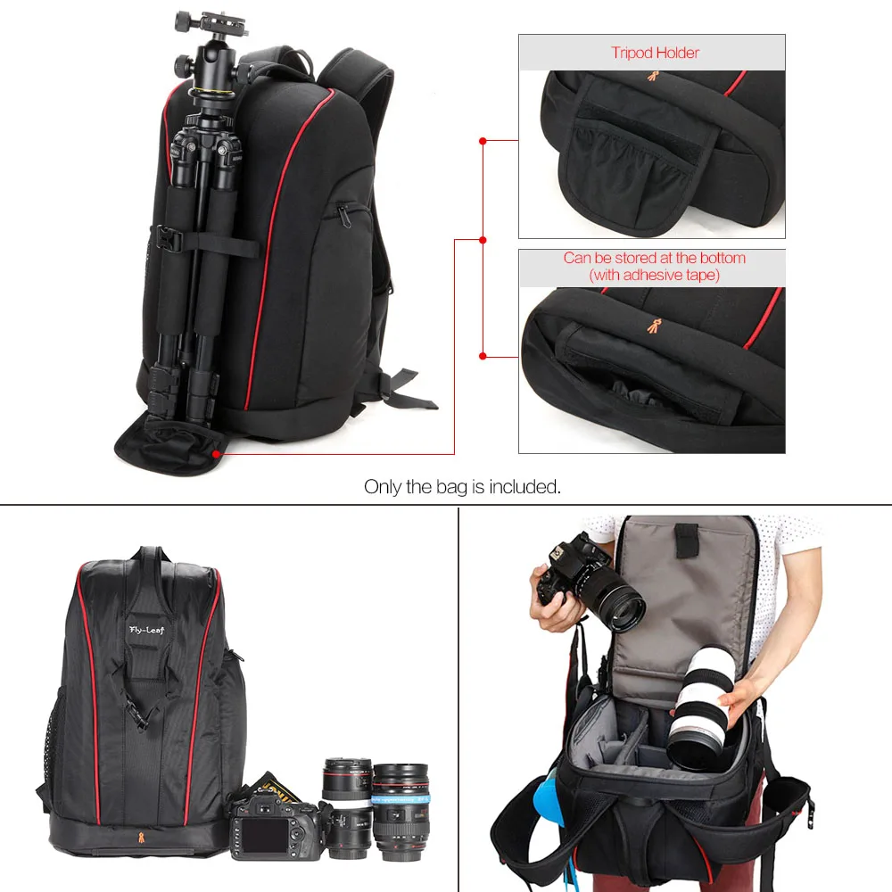 Водостойкий DSLR рюкзак для камеры сумка видеосъемки Противоударная фотография