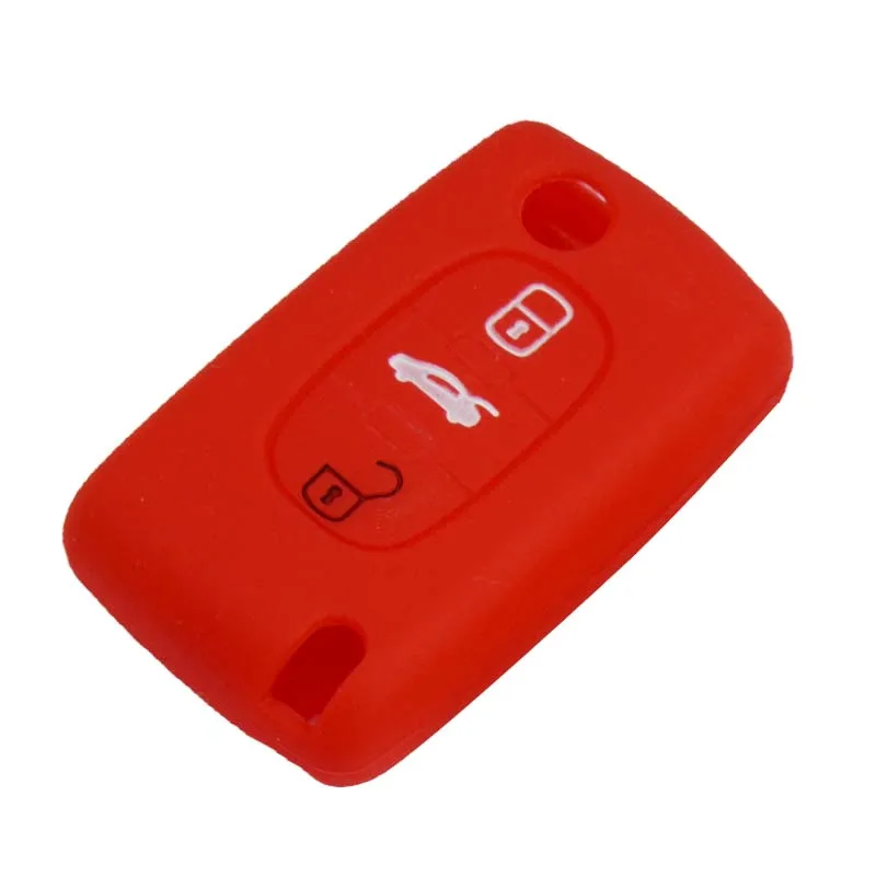 RMLKS силиконовый брелок чехол для дистанционного ключа Peugeot 107 207 307 407 308 607 Citroen C1 C2 C3