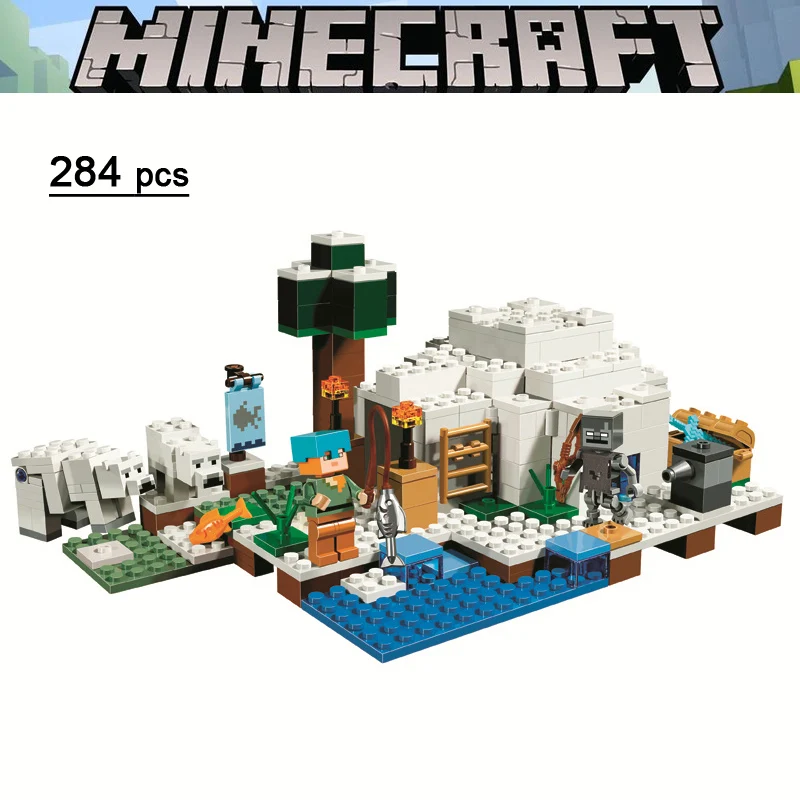 Bela 2018 Новинка 284 шт Minecraft 21142 Полярный купол строительные блоки кирпичи игрушки
