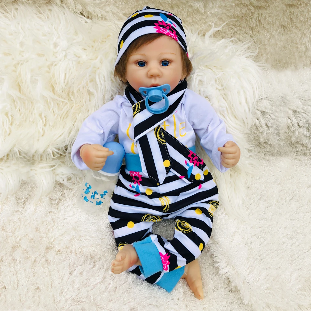 Красивый reborn boy 45 см силиконовая кукла bebe Reborn Baby игрушка для девочек детский