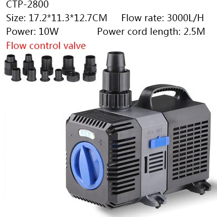 SUNSUN CTP fish tank bottom filter upper filter frequency conversion submersible pump ultra quiet filter circulation pump - Цвет: CTP-2800 10W