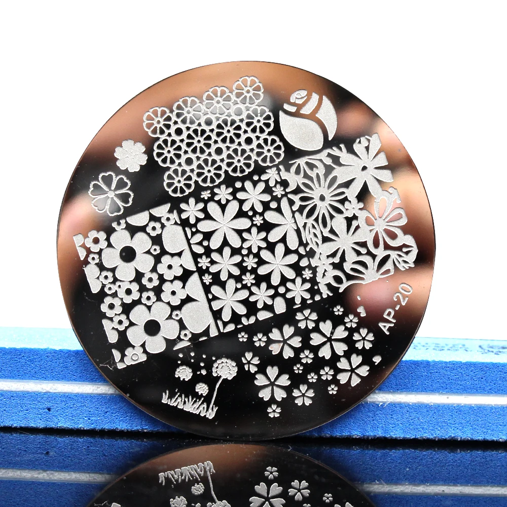 Pandox AP20 Смешанные Цветочные штампы для дизайна ногтей шаблон изображения