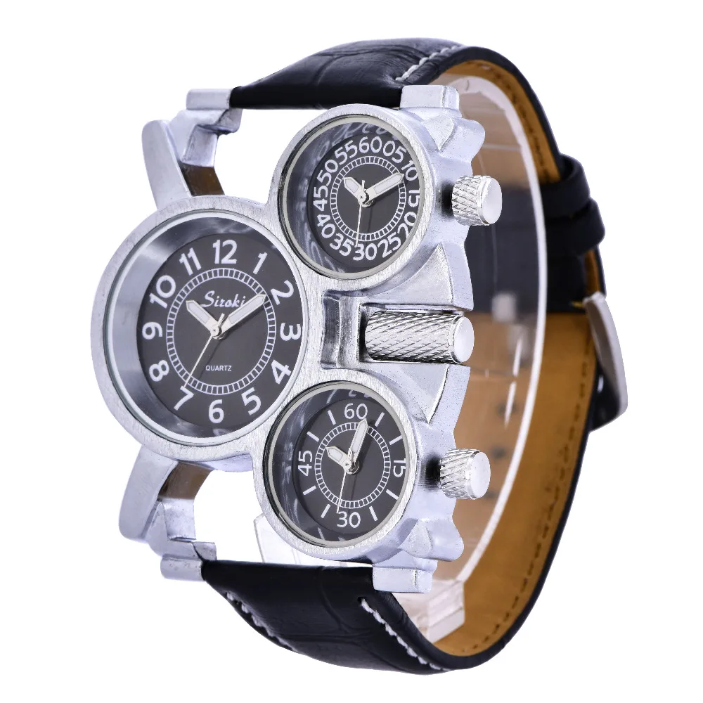 Оптовая продажа мужские наручные часы высокого качества из синтетической кожи с