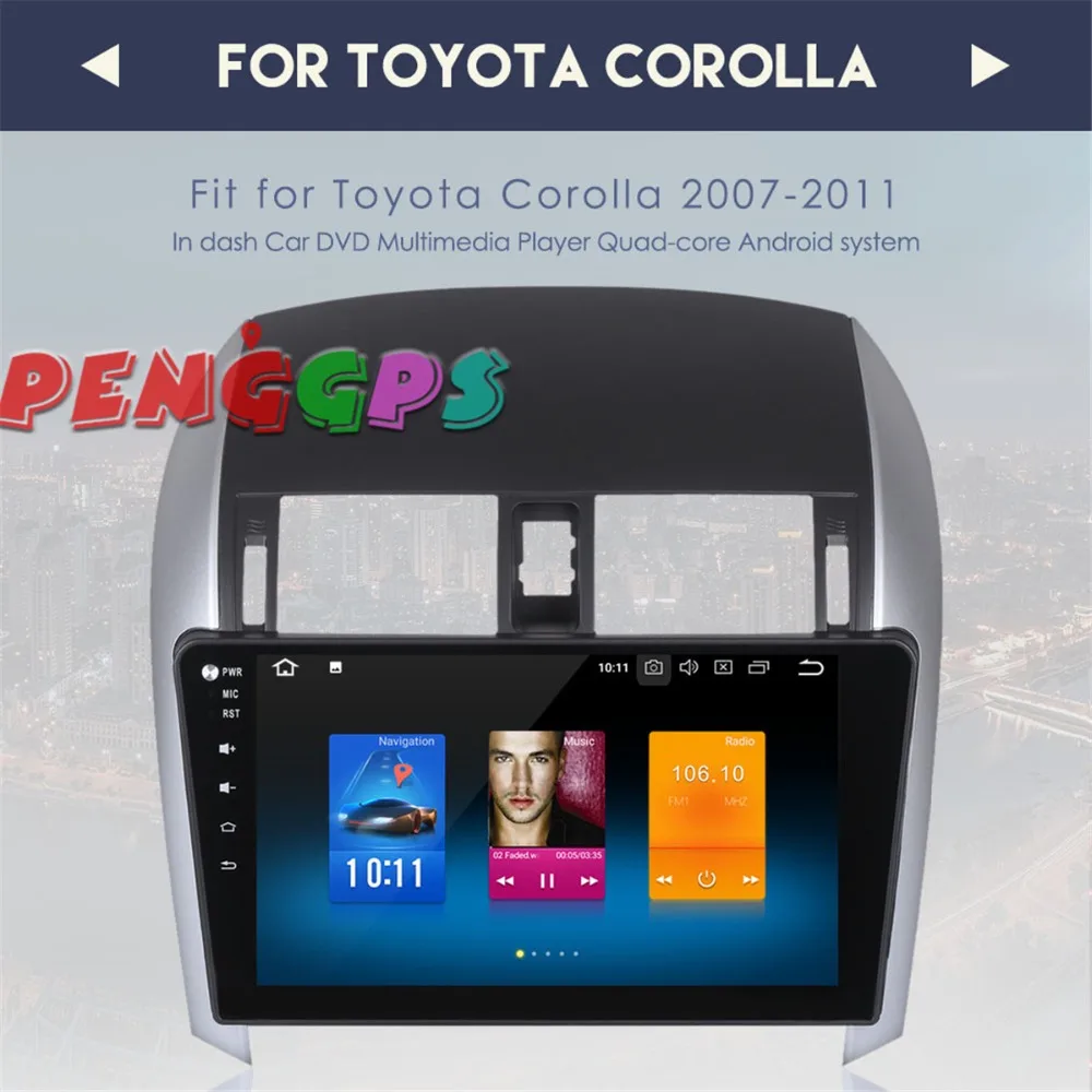 10 2 ''Android 8 0 автомобильный Радио стерео головное устройство gps Navi для Toyota Corolla 2007
