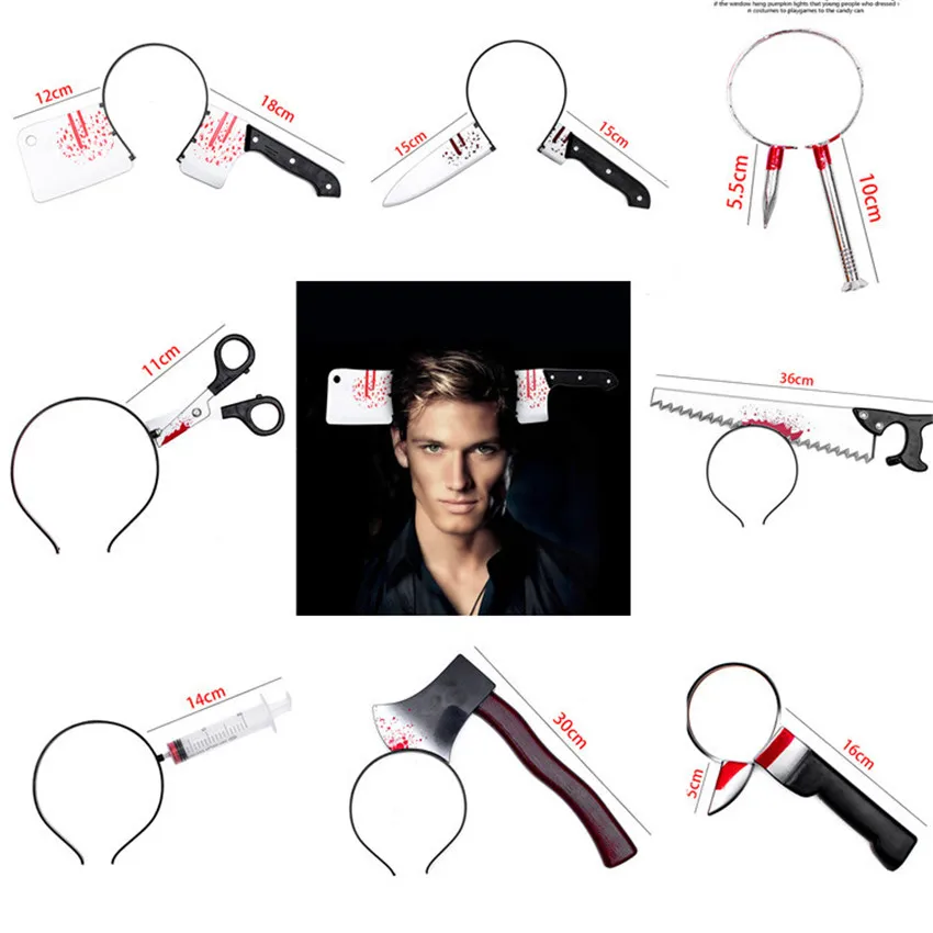 

1 шт. пластиковый поддельный нож с кровью через голову, игрушки-хиты, штыковый нож, праздничные игры для детей, страшные брелки