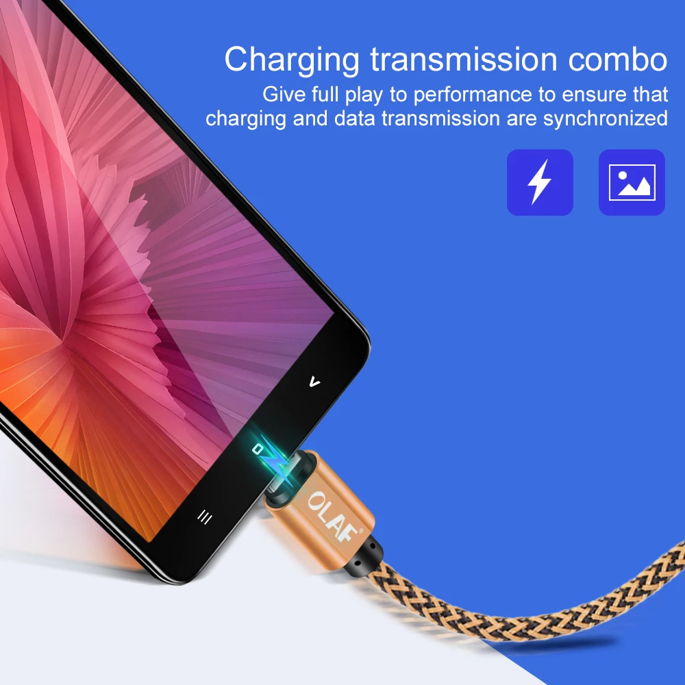 Кабель Micro USB OLAF кабель для быстрой зарядки и передачи данных 2 4 А Samsung s7 Xiaomi LG Tablet