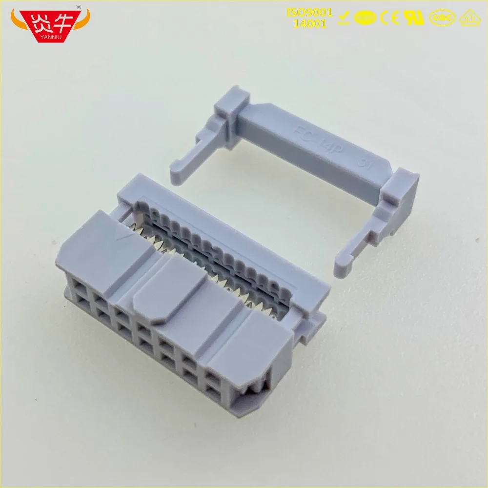 FC 14P женский 2 54 мм Шаг 14PIN IDC разъемы ISP JTAG HEADER для плоского ленточного кабеля
