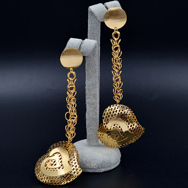 Zeadear Jewelry милый романтический изделия большое сердце Серьги длинные падение