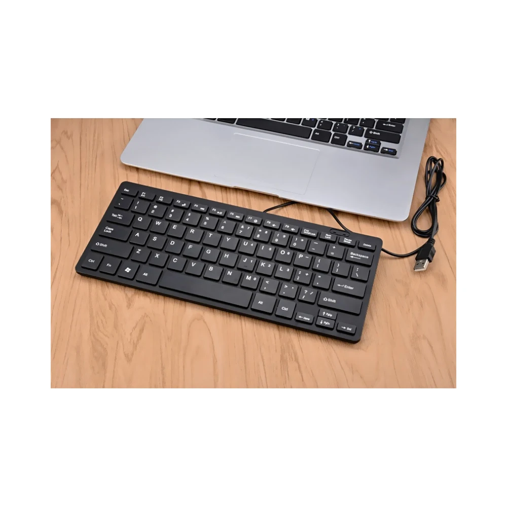 Мини клавиатура USB с шоколадными кнопками стильная и портативная для рабочего