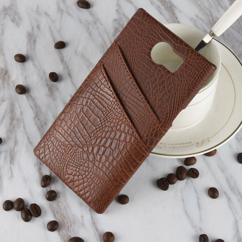 Phone Cases For Blackberry Priv 5.4&quot Luxury Crocodile Skin Case Fashion PU leather Accessories Cover with Card Pocket |