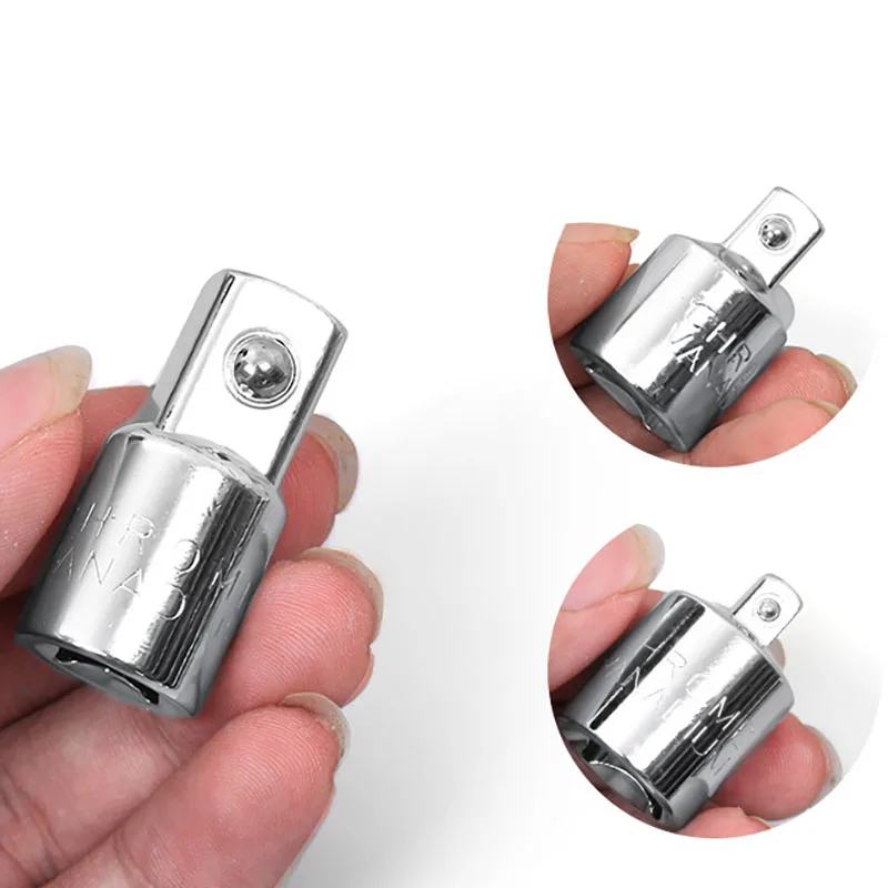 6pc Ratchet Wrench Socket Converter Head Sleeve Adapter 1/2 Big Fly To 3/8 Fly To 1/4 Steel 12.5mm Household Ratchet Wrench Hand