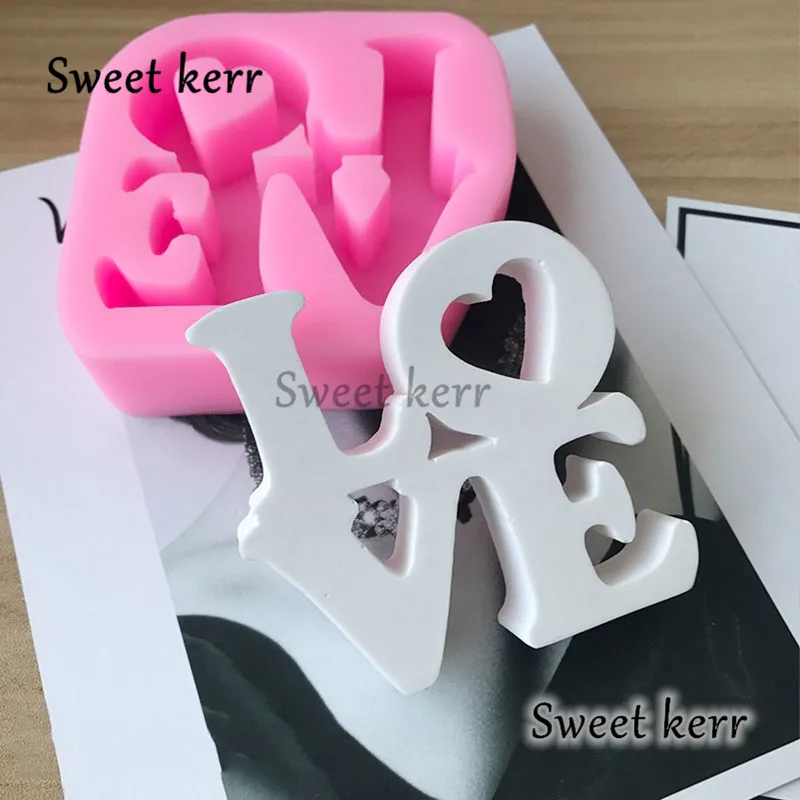 Love letter shaped Silicone Fondant Cake mold Plaster mould Candle for Valentine's Day Sweet Kerr | Дом и сад