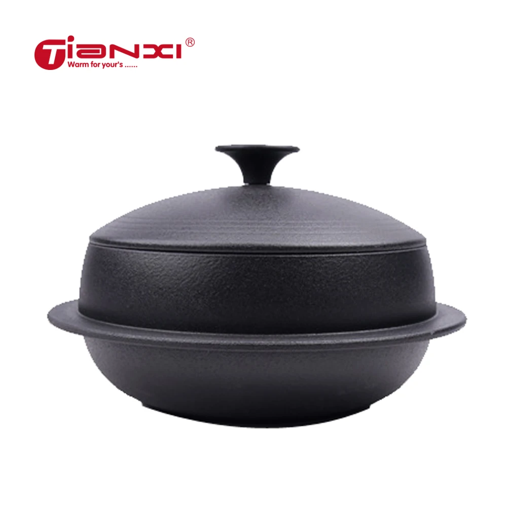 

16/20 CM Soup Stock Cast Iron Pot Iron Milk Pot Non-Stick Iron Pot Baby Infant Food Supplement Stew Cooking Surface Cooker TG78