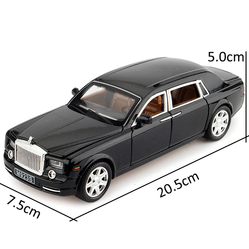 Phantom black 1/24 масштабе Фантом роскошный автомобиль модель автомобиля Diecast игрушки горячие сплава авто колеса моделирования автомобилей игрушка для мальчика подарки коллекции - Цвет: Phantom black