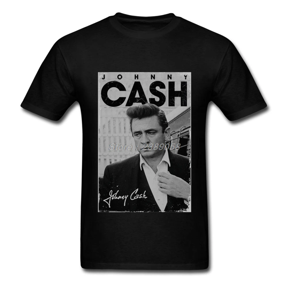 Футболка мужская хипстерская с коротким рукавом Jonny Cash Тройник Топы Ретро Новое