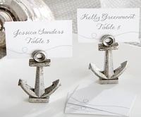 100pcslotbeach themed wedding favors and supplies nautical anchor place cardphoto holderfree shipping