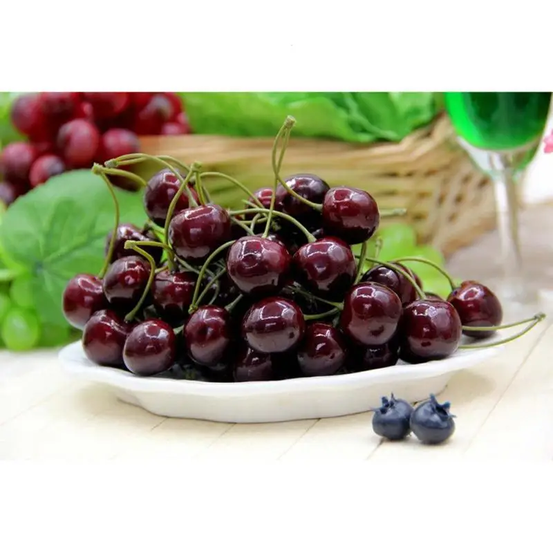Моделирование вечерние cherry поддельные фрукты и овощи модель дома окна игрушки