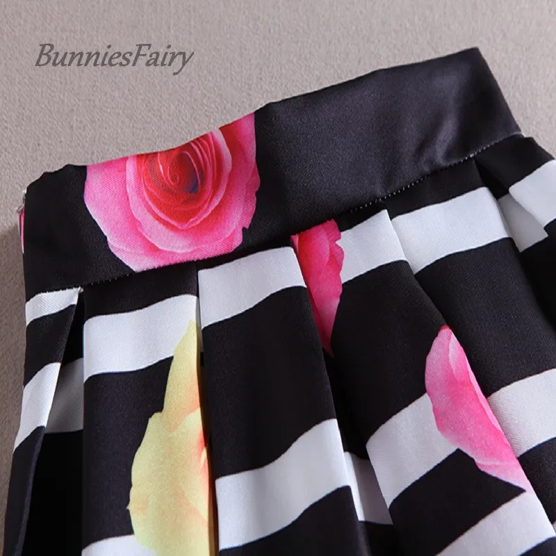 Женская плиссированная юбка пачка в полоску с высокой талией|skirts for tall women|flower girl