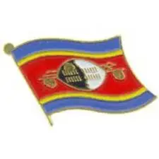 Значок на лацкан с государственным флагом Swaziland + Железная латунь покрытием
