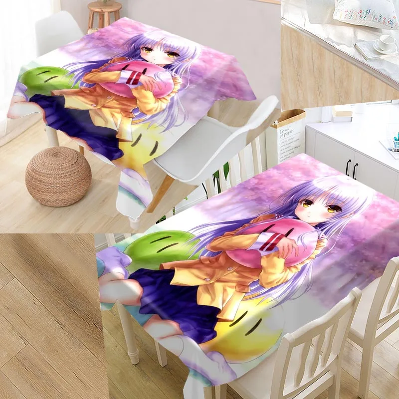

Custom Clannad Tablecloth Waterproof Oilproof Rectangular Home Textiles Wedding Tablecloth #W000789K