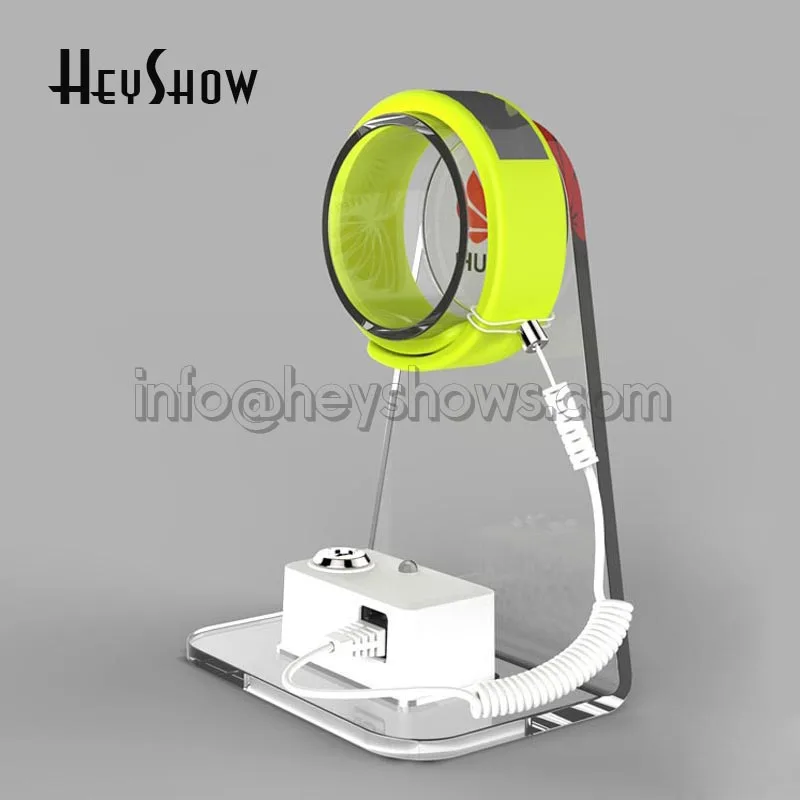 

Acrylic Watch Security Lock Apple Watch Alarm Holder Smart Watch Display Stand Anti-Theft For Retail With Key Remote Control