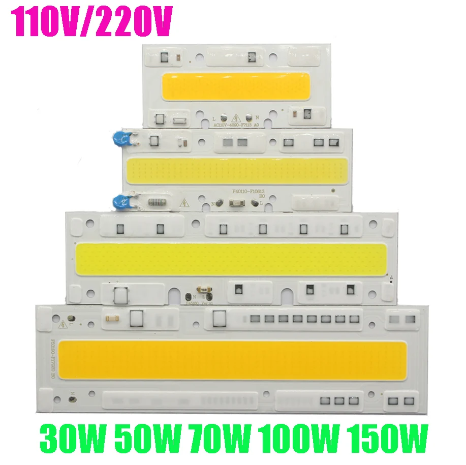 Светодиодная лампочка с монолитным блоком светодиодов 30 Вт 50 70 100 150 220 В вход IP65
