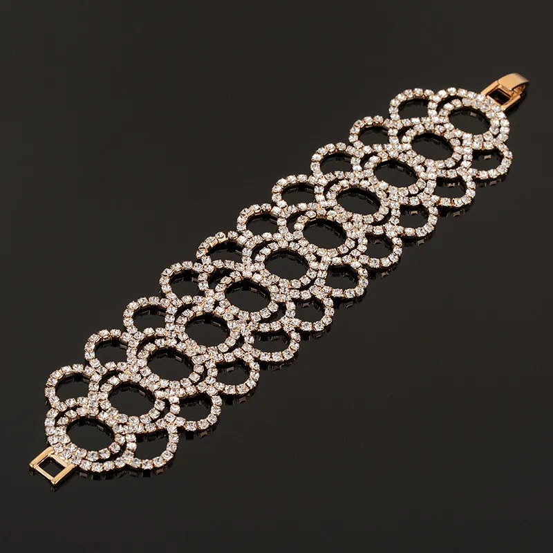 

9 Styles Luxury Crystal Bracelets For Women Silver Color Bracelets & Bangles Femme Bridal Wedding Jewelry Vintage Bracelet