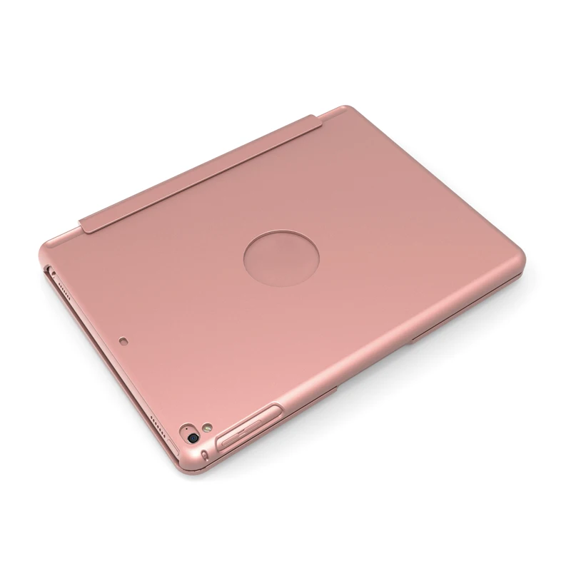 Rose Gold Landas USB клавиатура с подсветкой для iPad Pro 9,7 Слот Чехол для iPad 9,7 Новинка Беспроводная клавиатура Bluetooth для Air 2 планшета - Цвет: Rose Gold