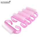 10 шт.лот кисти для ногтей инструменты для дизайна розовый порошок для чистки Профессиональные акриловые кисти для ногтей Маникюр Педикюр аксессуары для ногтей инструмент