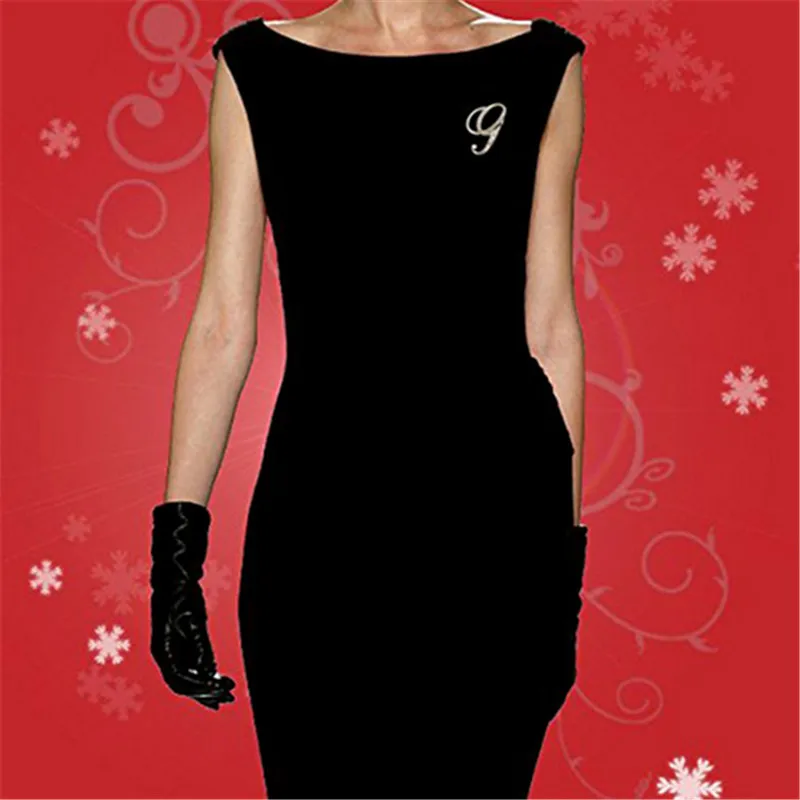 Модные ювелирные изделия Женская Брошь значок Посеребренная с буквами для