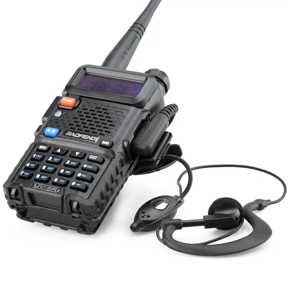 Наушники BAOFENG PTT с микрофоном и зажимом одинарные наушники пуш апом для Kenwood TYT Baofeng