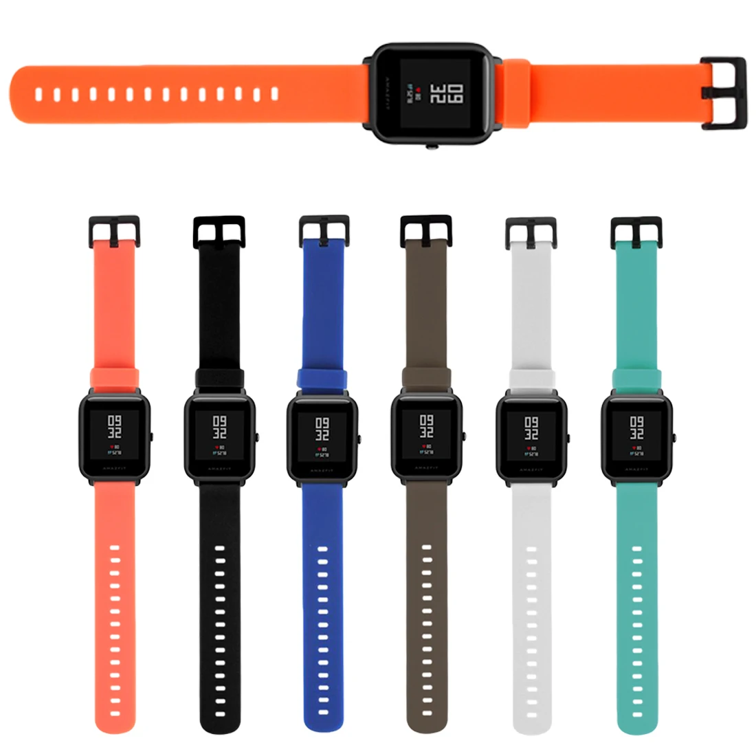 20 мм Силиконовые наручные часы ремешок для Xiaomi Huami Amazfit Bip BIT PACE Lite спортивный браслет умные часы аксессуары