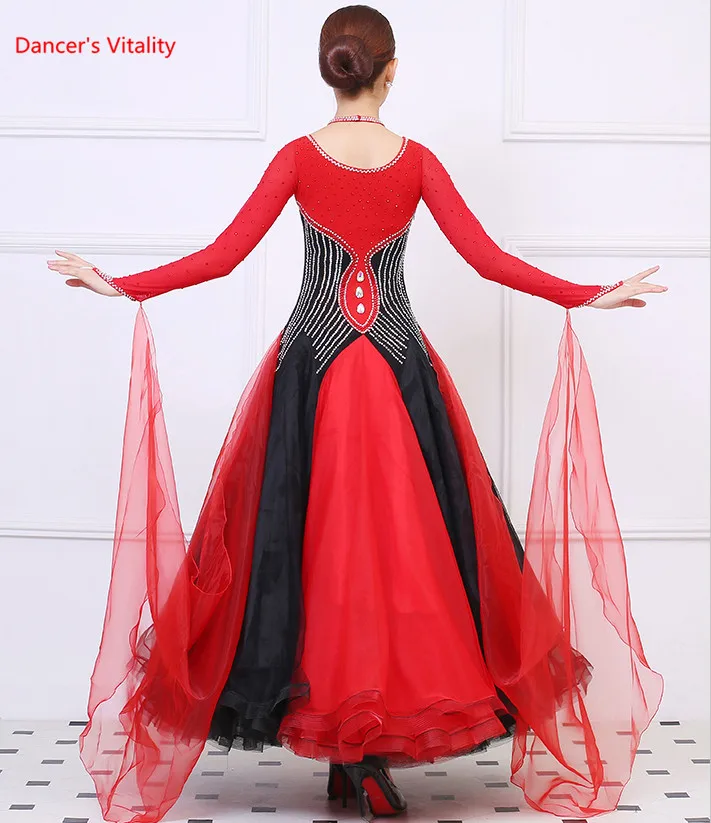 Роскошное женское бальное платье для танцев стандартный бальный Вальс