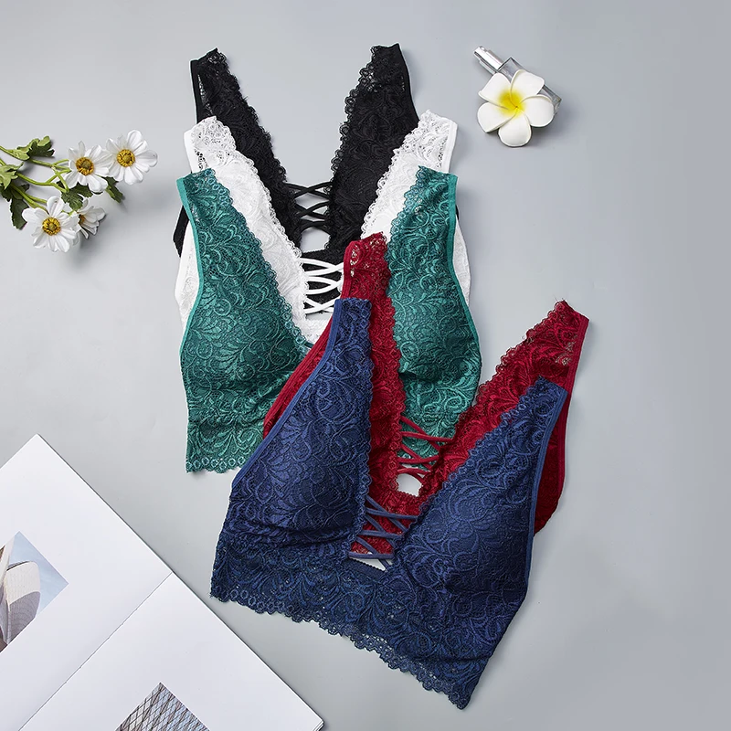 Женский кружевной бюстгальтер с глубоким V-образным вырезом |