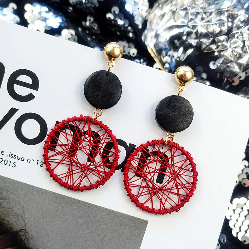 2021 модные роскошные простые большие круглые серьги женские Модные полые