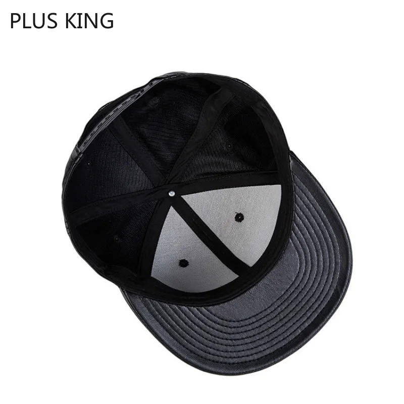 Однотонная черная хип хоп кепка из искусственной кожи модная мужская Кепка Snapback