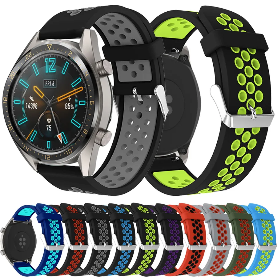 

Ремешок силиконовый для HUAWEI WATCH GT GT2, воздухопроницаемый спортивный сменный браслет для Gear S3, 22 мм