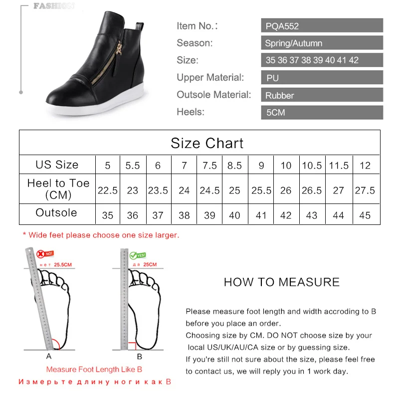 2018 Spring Red Women Ankle Boot Wedges Heels Causal Shoes Woman Leather Black Silver Christmas Botas Mujer Large Size 41 | Обувь