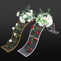 4pcslot wedding decoration props grid s shaped wave road lead geometric box tropical party t set layout decoration accessories