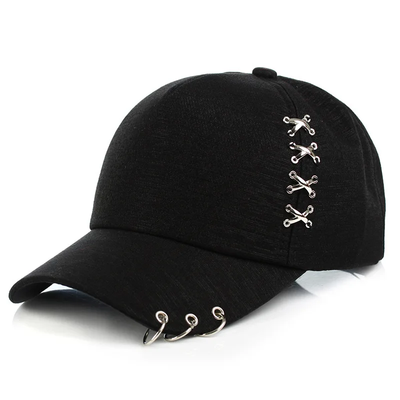 

Autumn Metal Crossing Hoop Duck Tongue Baseball Hat Men And Women Trend Sun Hat Lovers Leisure Time Hat