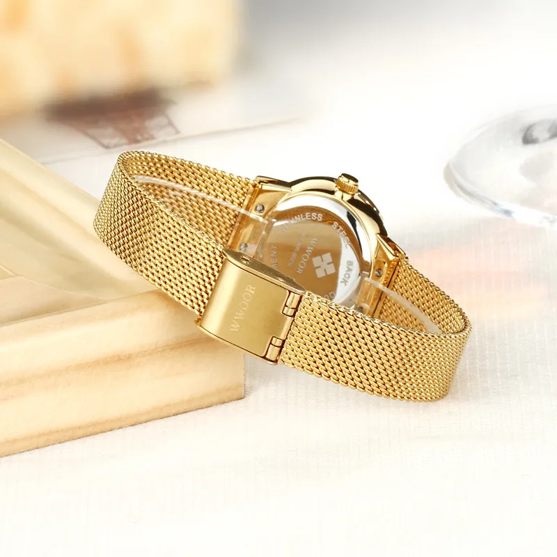 Часы женские из нержавеющей стали с подсветкой | Наручные часы