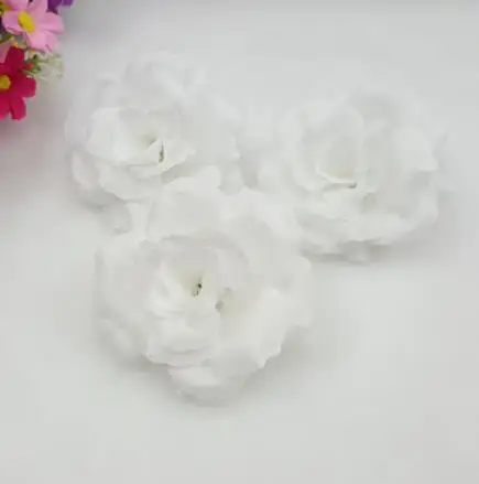 1pc 8cm fakeflower W Белые тематические стильные вечерние Свадебные DIY лента для украшения/бумажный фонарь/зонтик/воздушный шар искусственные розы гортензии Цветочные шары - Цвет: 1pc 8cm fakeflower W
