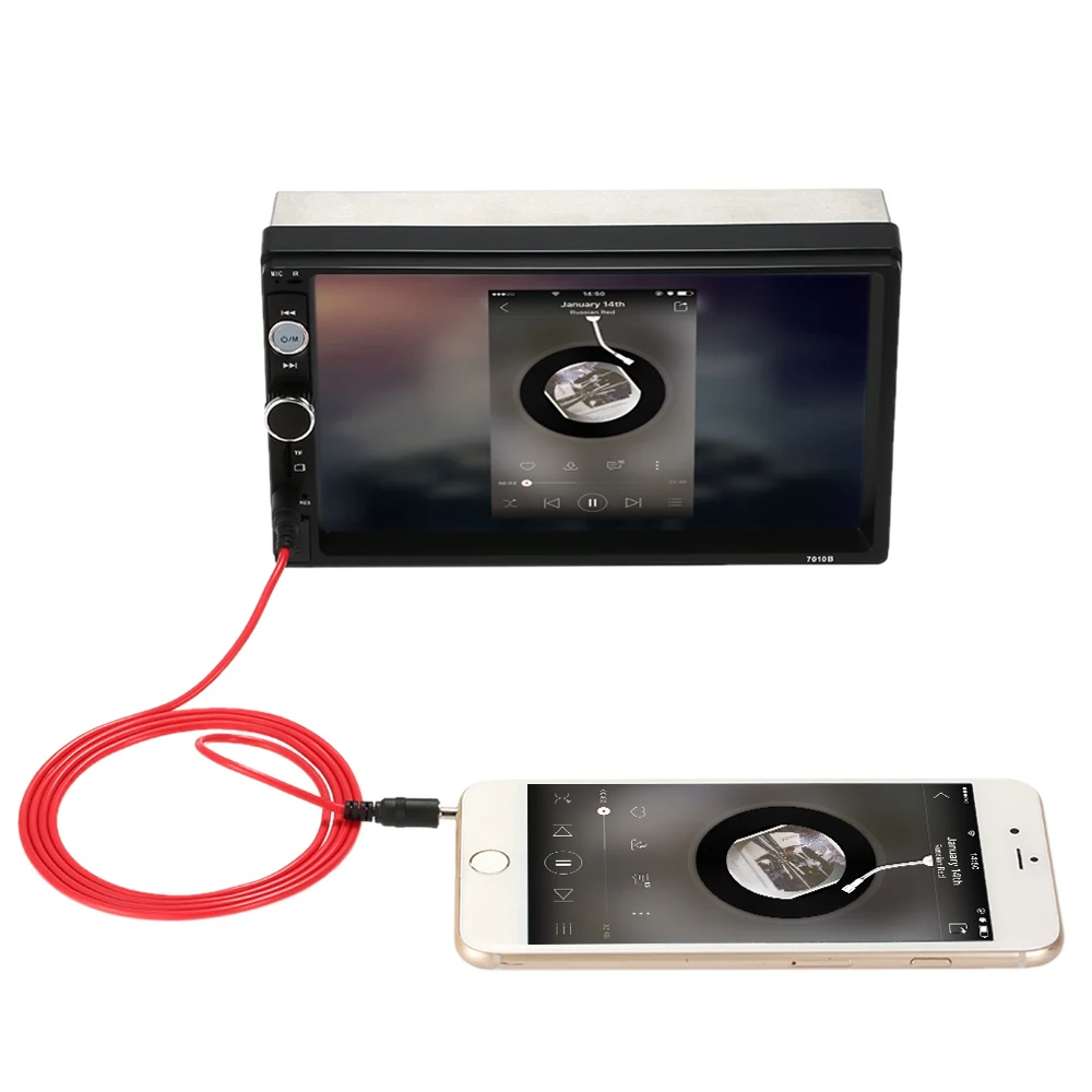 7 дюймов HD в тире сенсорный экран Bluetooth Автомобильный плеер Поддержка FM/MP5/USB/AUX