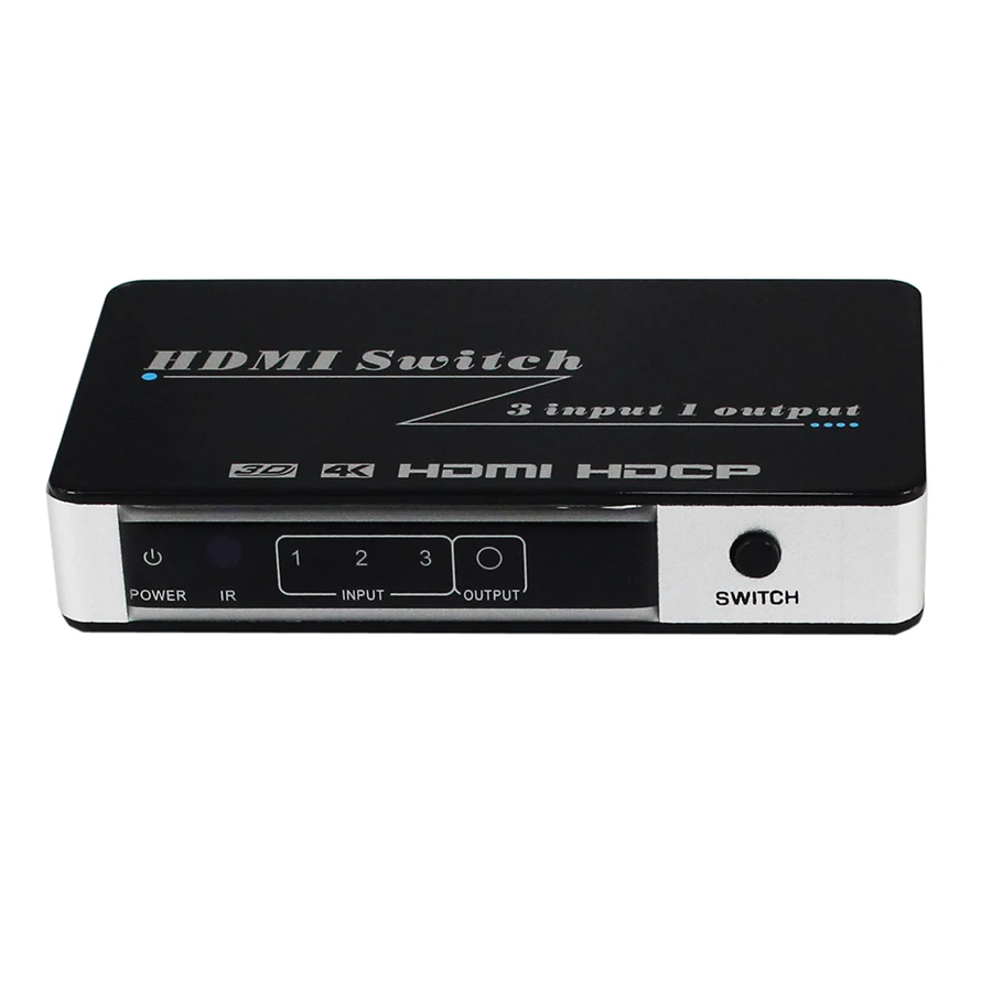 Новый 4K HDMI переключатель 3 в 1 выход порта коммутатор 3x1 3D с ИК беспроводным