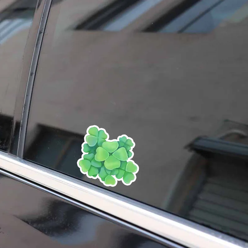 YJZT 11 6*9 8 см уникальный весенний трава Клевер зеленые цветы Декор Автомобильные