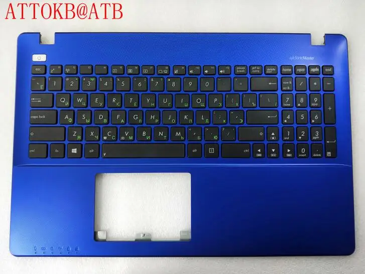 Blue Русская клавиатура для ноутбука ASUS R513C W50J R513MJ F5000C Y582L Y581L W518L K550LD R510JD topcase клавиатура с крышкой с C - Color: Blue