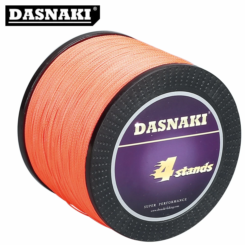 DASNAKI 500 м 12 100LB 4 нити PE плетеная супер Летающая леска 6 цветов на выбор