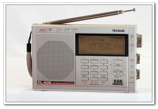 TECSUN PL-600 Полнодиапазонный синтезированный стерео цифровой тюнер AM FM LW SW SSB коротковолновое портативное радио с часами
