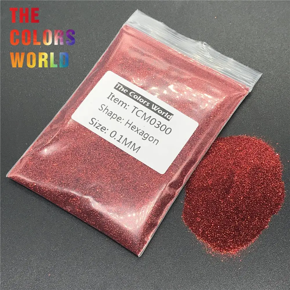 

TCM0300 Maroon Red Color Metallic Luster Hexagon Shape Nail Glitter Nail Art Decoration Makeup Face Glitter Henna Handwork DIY