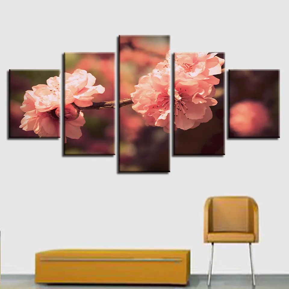 Модульная Картина Wall Art Украшение дома плакат цветок 5 шт. растений рамка Гостиная